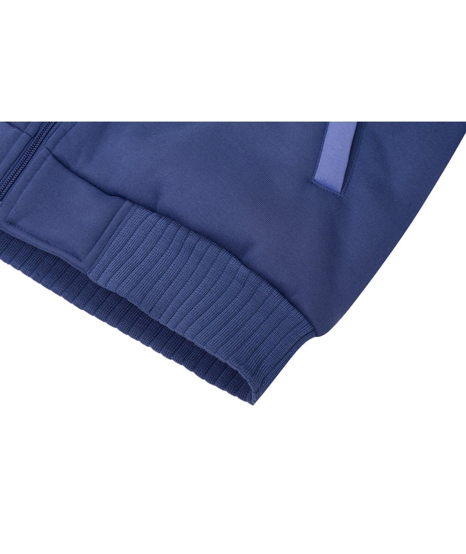 ZITY Men's Full Zip Up Contrast Color Fleece Hoodie-zity1712