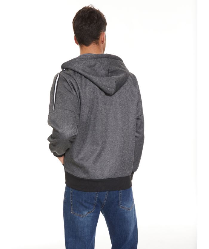 ZITY Men's Full Zipper Solid Color Casual Hoodie-CFMWY00025