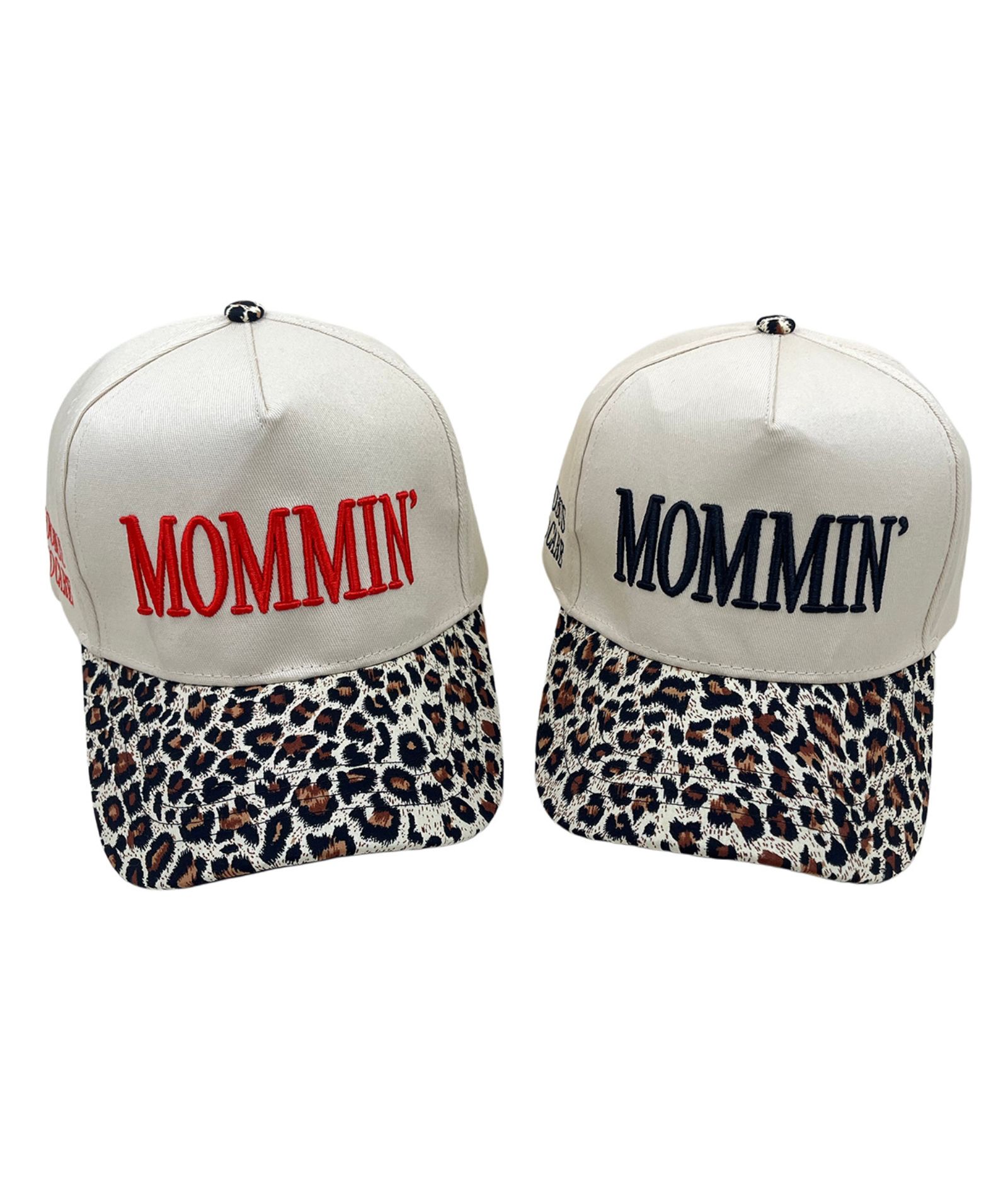 ZITY Womens MOMMIN Embroidered Leopard Print Baseball Caps Adjustable Trucker Hats