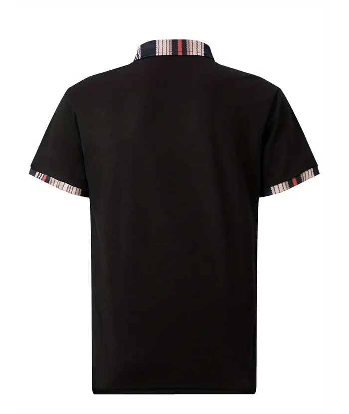 ZITY Men's Striped Collar Golf Polo Shirt-ZPK010465 | Zitysports