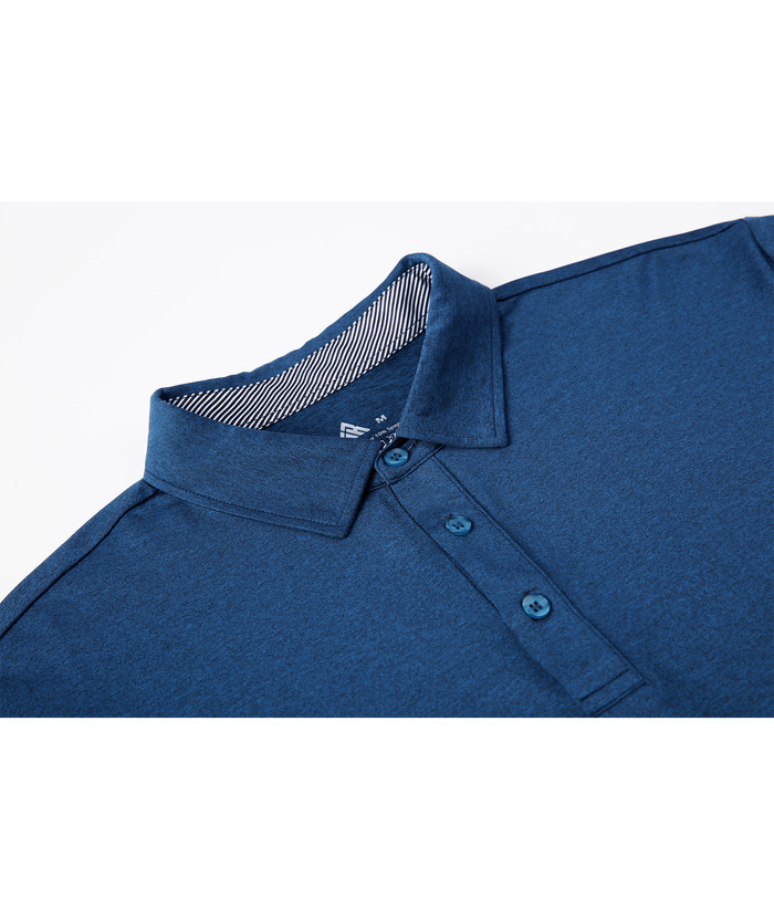 ZITY Men's 3 Button Quick Dry Long Sleeve Performance Polo Shirt-ZPK007158 | Zitysports