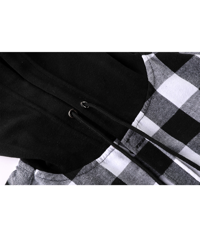 ZITY Men's Color Block Pattern Long Sleeve Casual Plaid Flannel Shirt-ZPK006185 | Zitysports