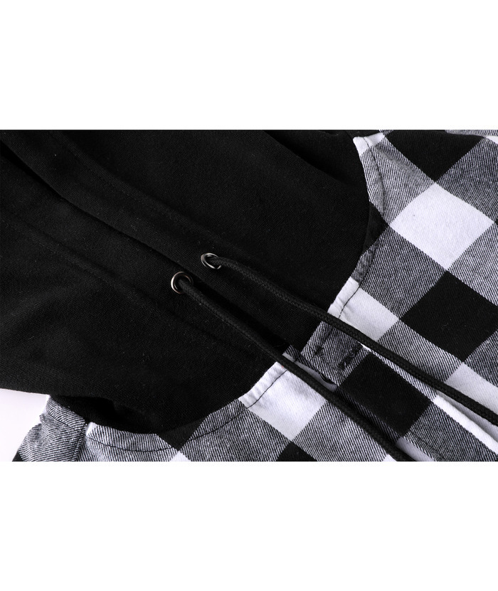 ZITY Men's Color Block Pattern Long Sleeve Casual Plaid Flannel Shirt-ZPK006185 | Zitysports