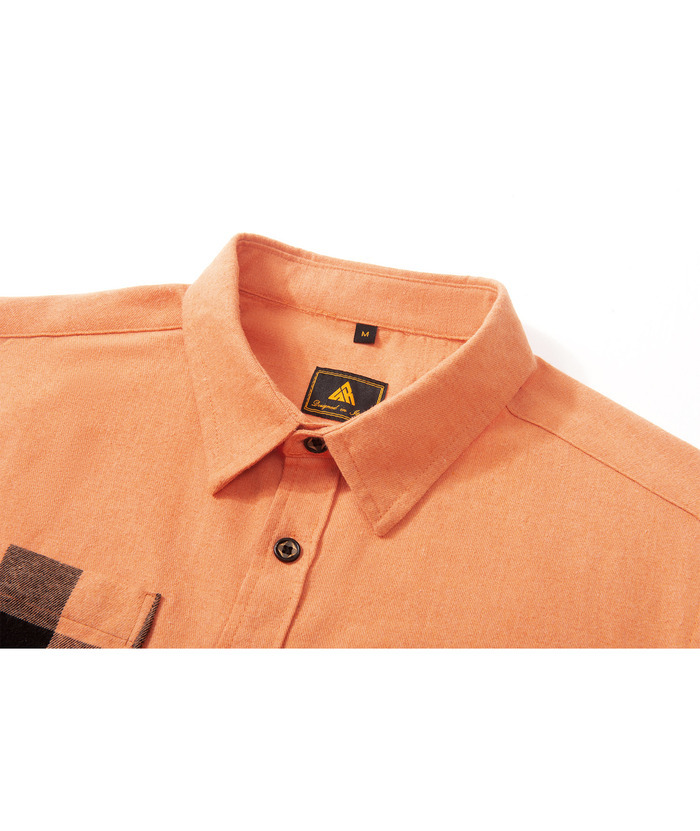 ZITY Men's Plaid Sweatshirt Button Down with Two Pocket-ZPK007276 | Zitysports