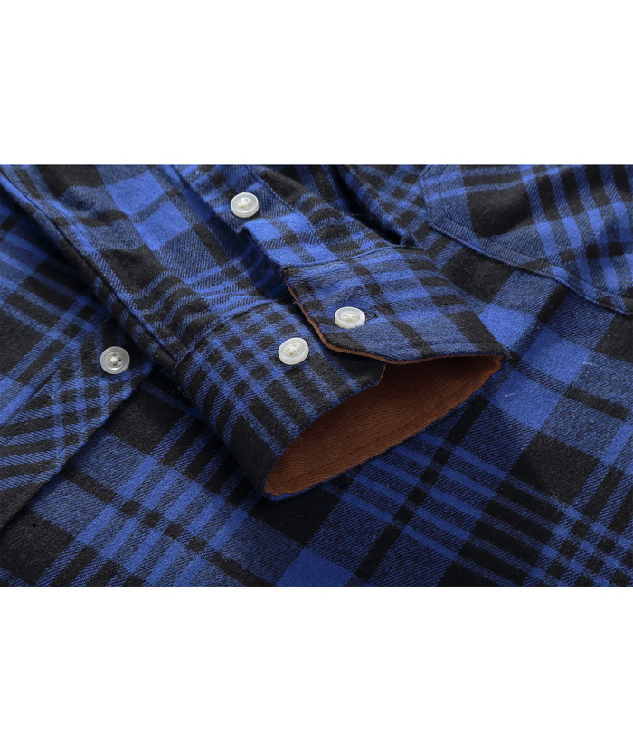 ZITY Men's Plaid Button Up Shirt with Flap Pocket Spring Fall Top-ZPK006565 | Zitysports
