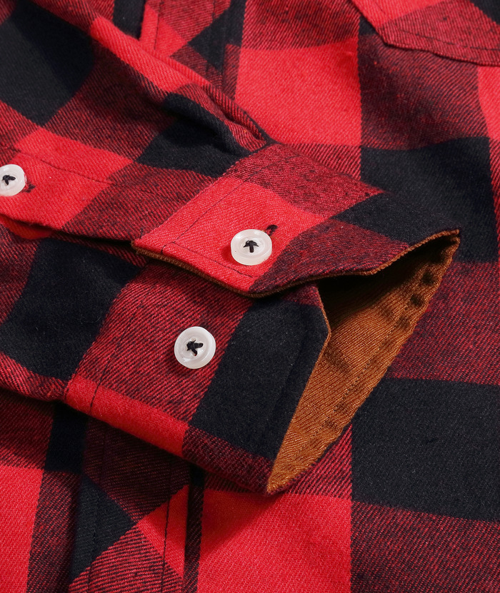 ZITY Men's Plaid Button Up Shirt with Flap Pocket Spring Fall Top-ZPK006565 | Zitysports