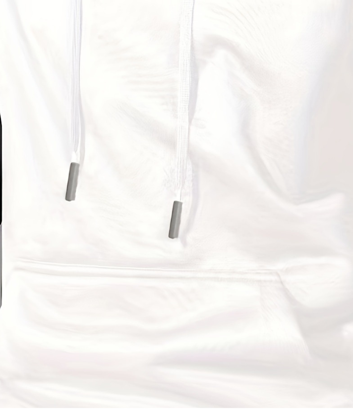 ZITY Men's Contrast Color Hooded Drawstring Pocket Long Sleeve Sweater-DUMHD04936|Zitysports