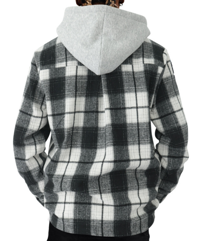 ZITY Men's Plaid Sweatshirt Button Up Casual Jacket-DUMLT04973|Zitysports