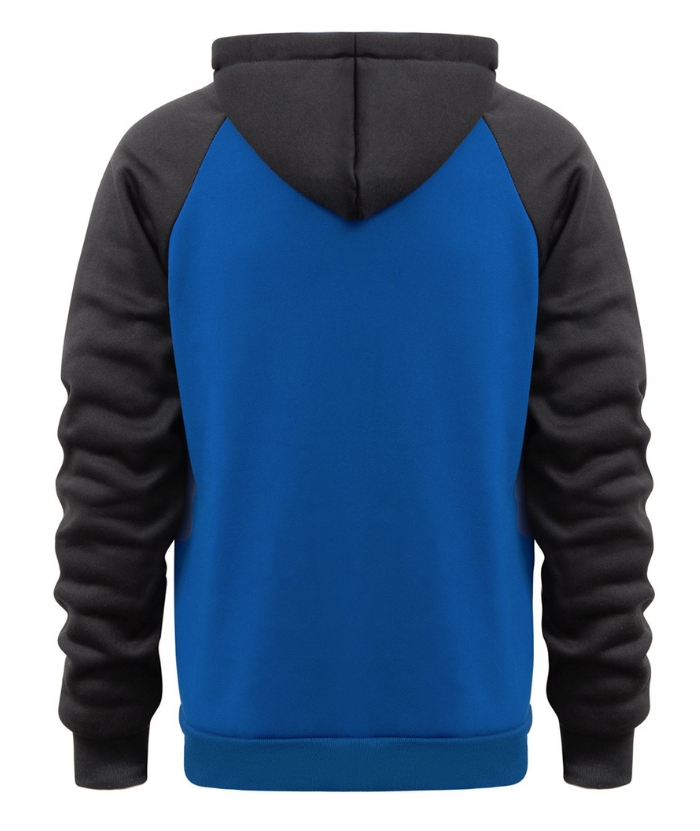 ZITY Men's Color Block with Pocket Zip Up Outdoor Hoodie-DUMFH04909|Zitysports