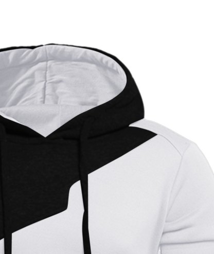 ZITY Men's Long Sleeve Patchwork Color Block Athletic Hoodie-DUMFH04916|Zitysports