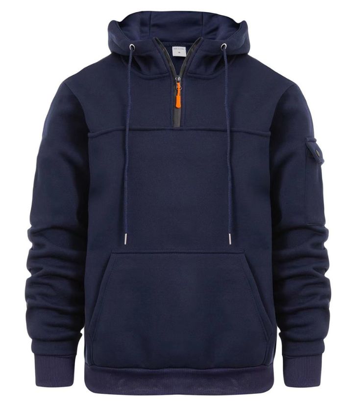 ZITY Men's Long Sleeve Breathable Casual Hoodie with Kangaroo Pocket-DUMFH04948|Zitysports