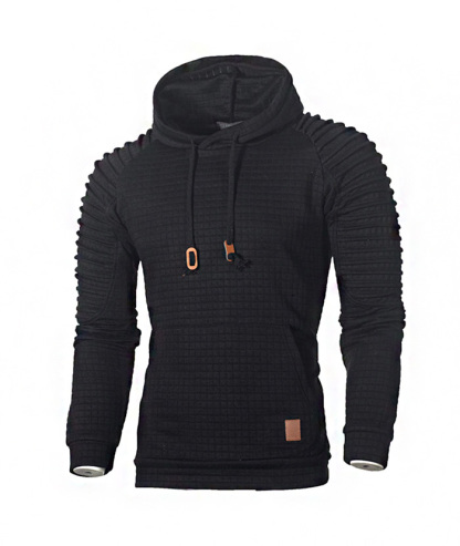 ZITY Men's Fashion Solid Color Casual Slim Fit with Kangaroo Pocket Hoodie-DUMFH05019|Zitysports
