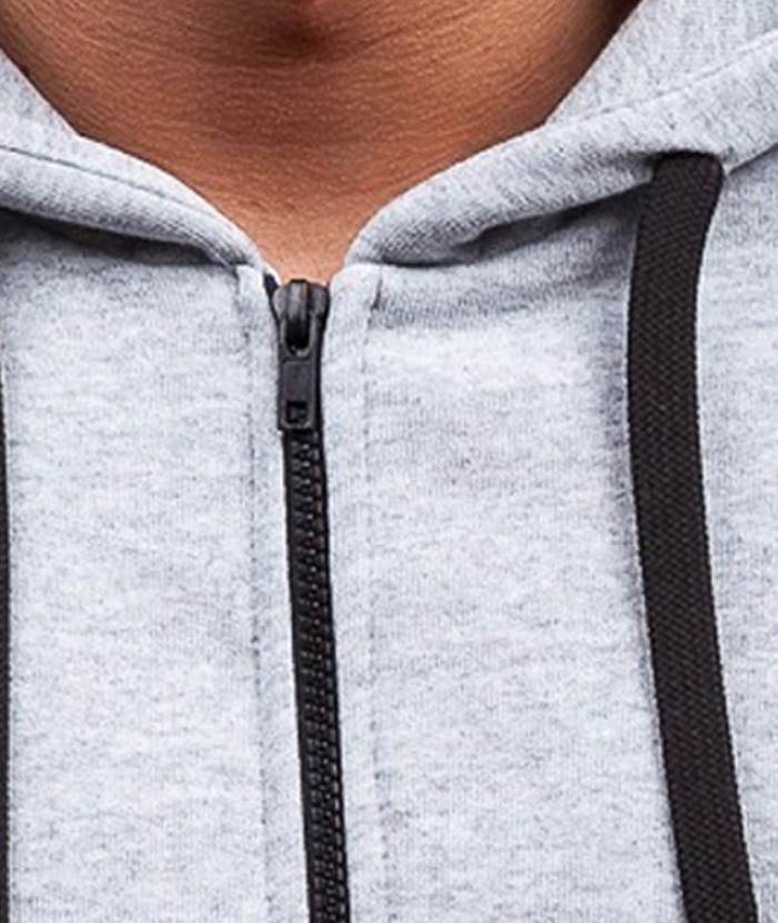 ZITY Men's Long Sleeve Full Zipper Casual Hoodie with Kangaroo Pockets-DUMHD05003|Zitysports