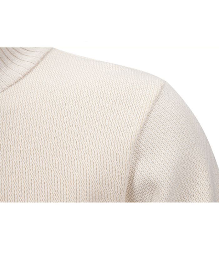 ZITY Men's Stand Collar Full Zipper Front Pocket Knitted Polo Sweater-DUMSW05053|Zitysports