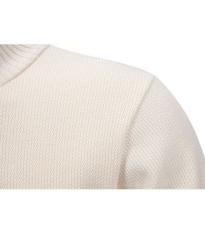 ZITY Men's Stand Collar Full Zipper Front Pocket Knitted Polo Sweater-DUMSW05053|Zitysports