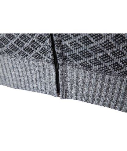 ZITY Men's Knitted Zip-Up Long Sleeve Hoodie-DUMFH05055|Zitysports