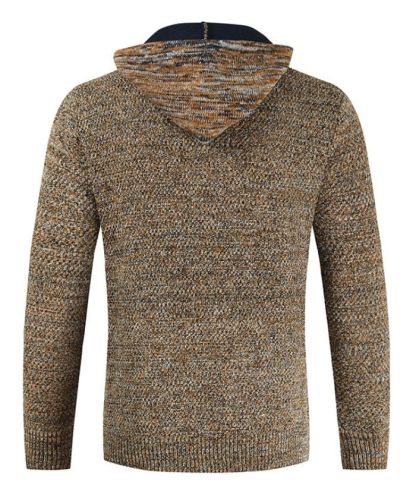 ZITY Men's Cotton Long Sleeve Knitted Half Zip Up Hoodie-DUMHD05063|Zitysports