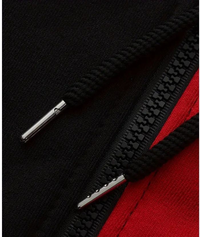 ZITY Men's Contrast Color Hooded Long Sleeve Zip Up Outdoor Hoodie-DUMFH05069|Zitysports