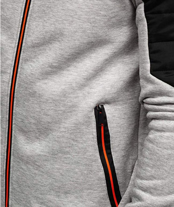 ZITY Men's Full Zip Casual Drawstring Long Sleeve Hoodie with Pockets-DUMFH05112|Zitysports