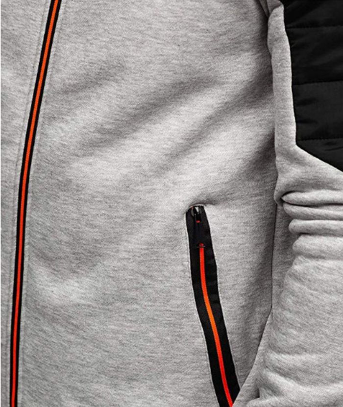ZITY Men's Full Zip Casual Drawstring Long Sleeve Hoodie with Pockets-DUMFH05112|Zitysports