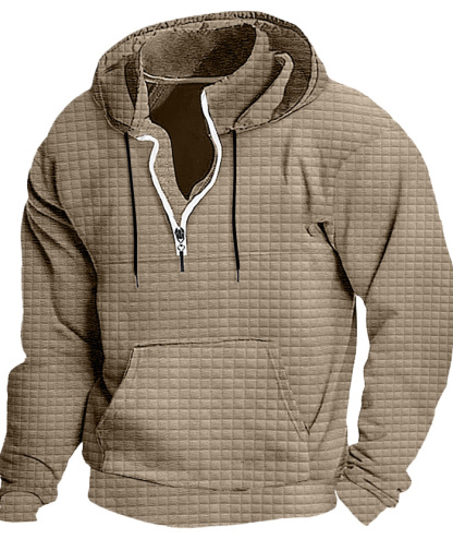 ZITY Men's Trendy Fashion Waffle Knit Sweatshirt Hoodie-DUMFH04886|Zitysports