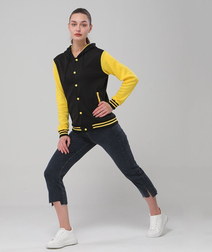 ZITY Women's Plus Size Long Sleeve Button Up Casual Hoodie-DUWHD05075|Zitysports