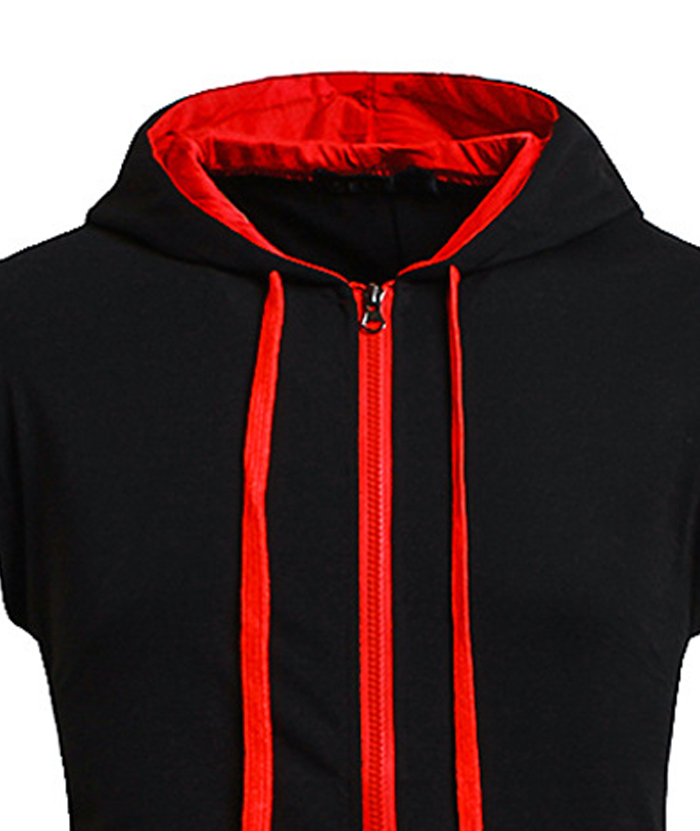 ZITY Men's Zip Up Cotton Sleeveless Hoodie-DUMMG05213|Zitysports