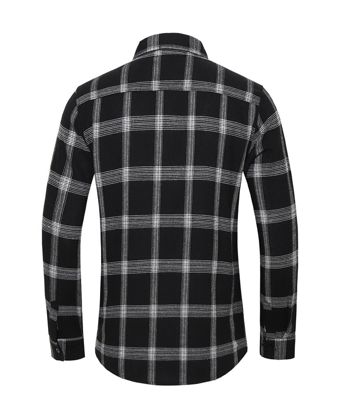 ZITY Men's Slim Fit Plaid Flannel Long Sleeve Shirt-DUMLT05250|Zitysports