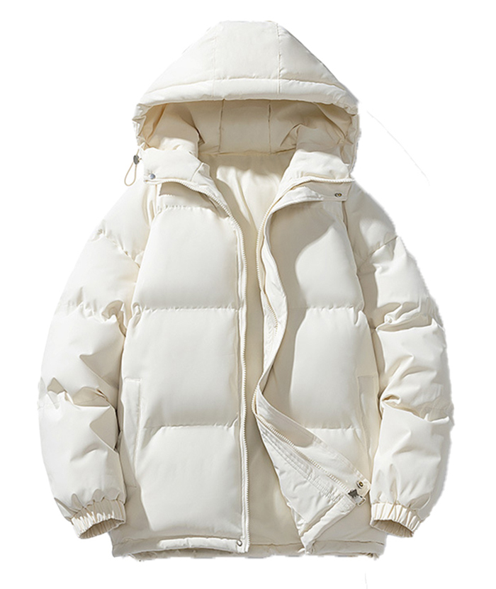 ZITY Men's Full Zipper Solid Color Puffer Jacket-DUMCO05528