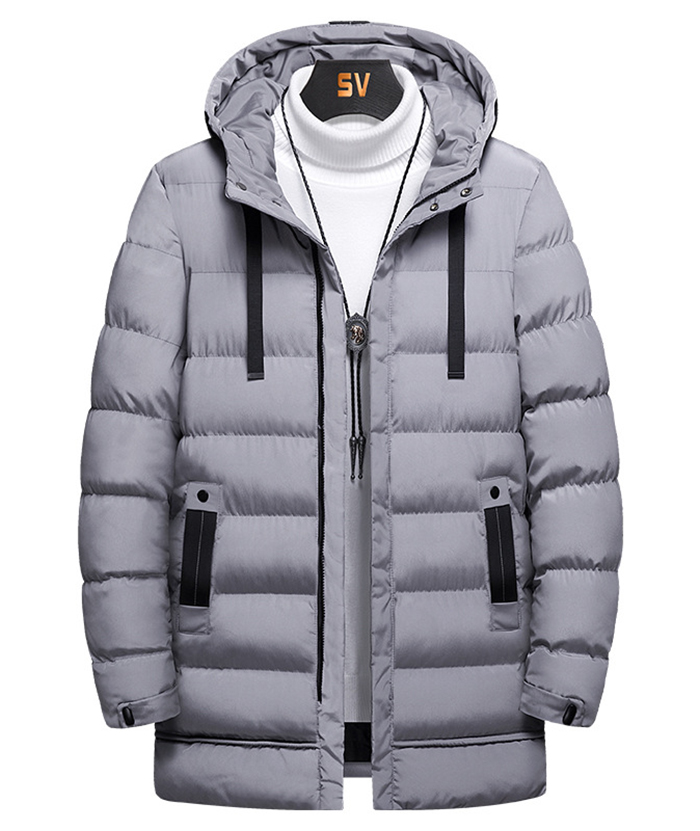 ZITY Men's Full Zipper Hooded Puffer Jacket-DUMCO05579