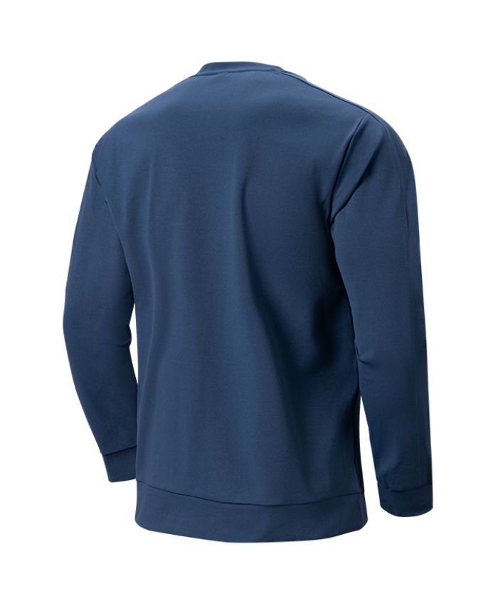 Men's Moisture Wicking Pullover Long Sleeve Polo Shirt-DUMLP05805