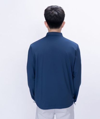 ZITY Men's 3 Button Up Long Sleeve Polo Shirt-8903