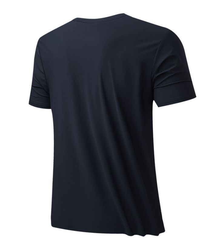ZITY Men's Summer Slim Fit Solid Color T-Shirt-8371