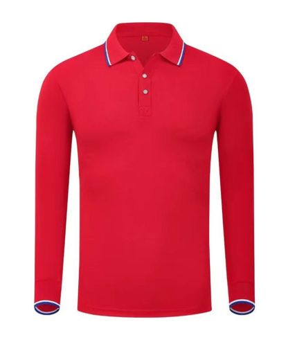 Unisex Casual Long Sleeve Sports Lapel Polo Shirt-DUMLP05917