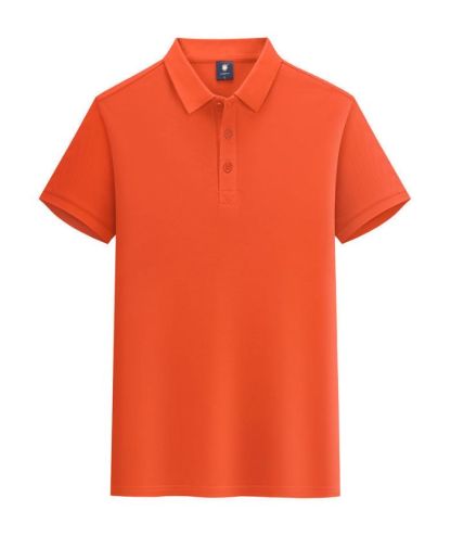 Unisex Solid Color Cotton Lapel Polo Shirt-DUMPO05925