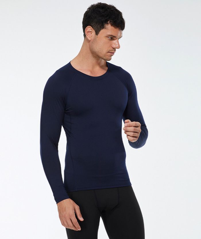 ZITY Men's Round Neck Long Sleeve T-Shirt-DUMLS05954