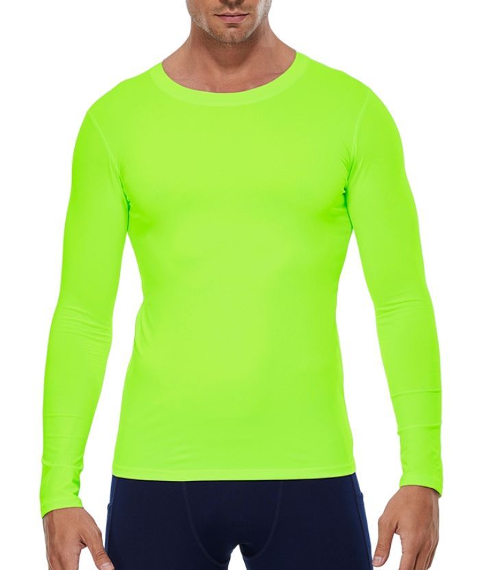 ZITY Men's Long Sleeve Round Neck Compression T-Shirt-DUMLS05951