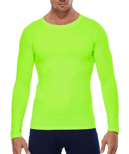 ZITY Men's Long Sleeve Round Neck Compression T-Shirt-DUMLS05951