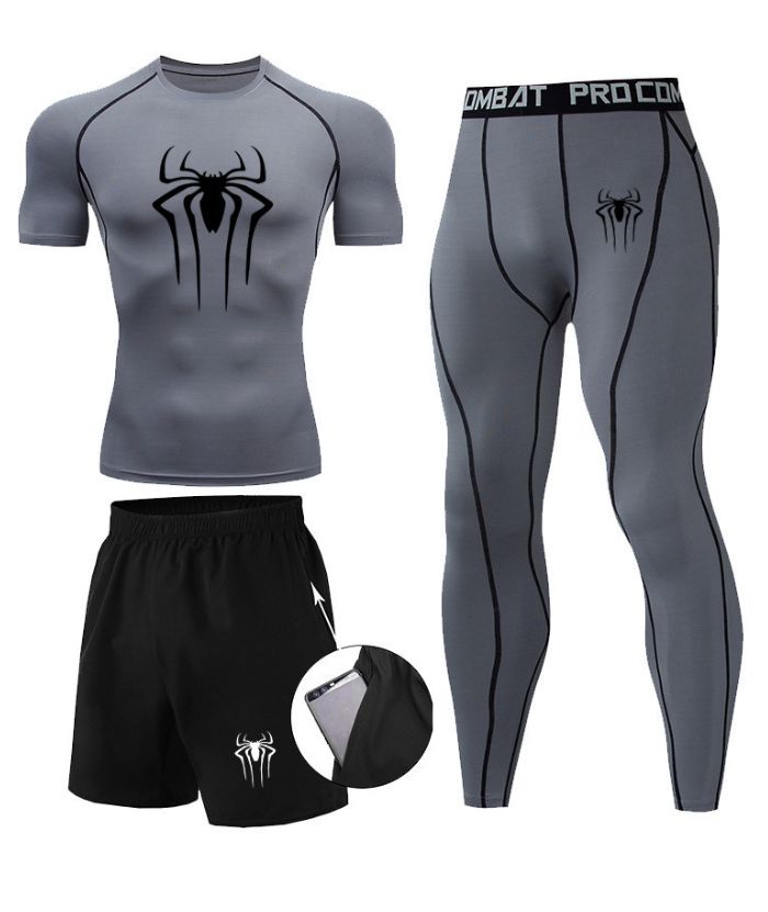 ZITY Men's Dri Fit Three Piece Compression Suit-DUMTR05987