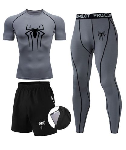 ZITY Men's Dri Fit Three Piece Compression Suit-DUMTR05987