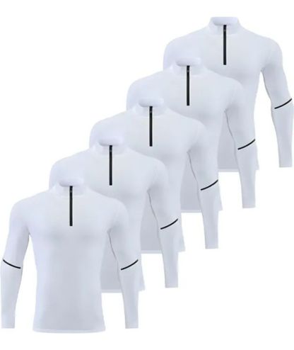 5 Pack Men's Stand Collar Dri Fit Sports Compression Shirt-DZUHE00190