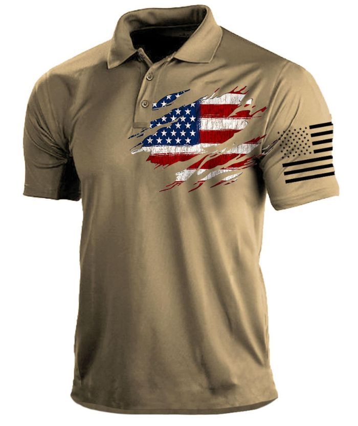 ZITY Men's 3D Printing Slim Fit Polo Shirt-DUMPO06023