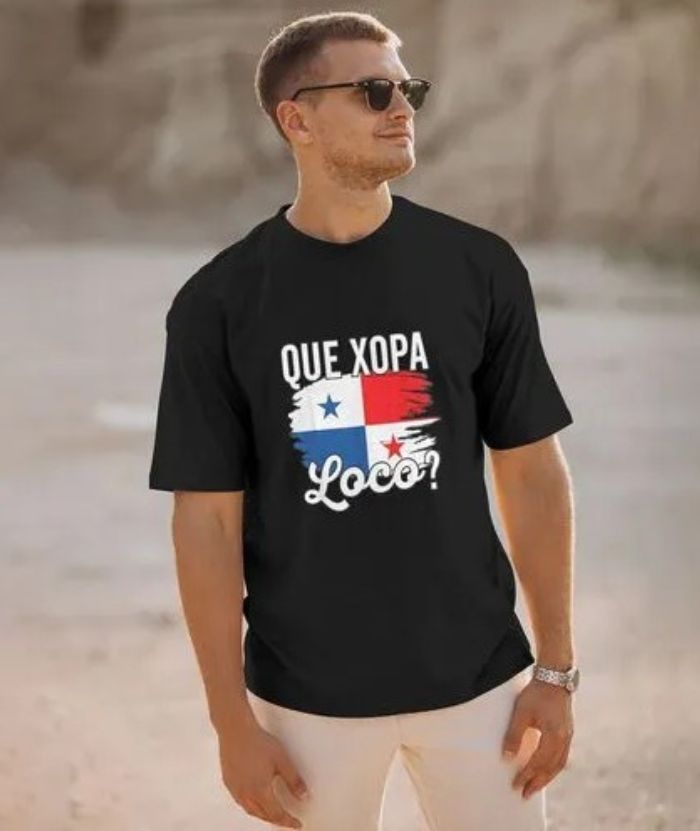 ZITY Men's Panama Flag Printed 100% Cotton T-Shirt