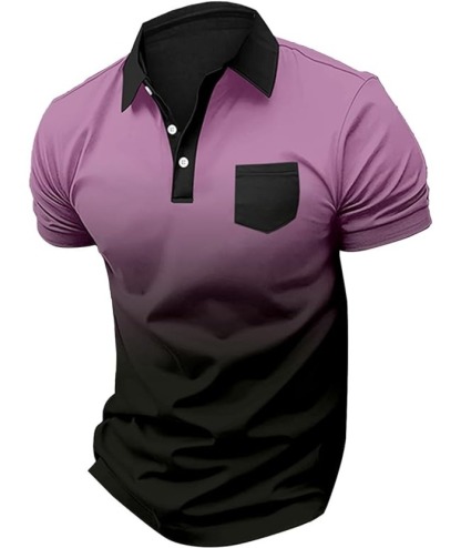 ZITY Men's Gradient Color Polo Shirt-ZPK010474 | Zitysports