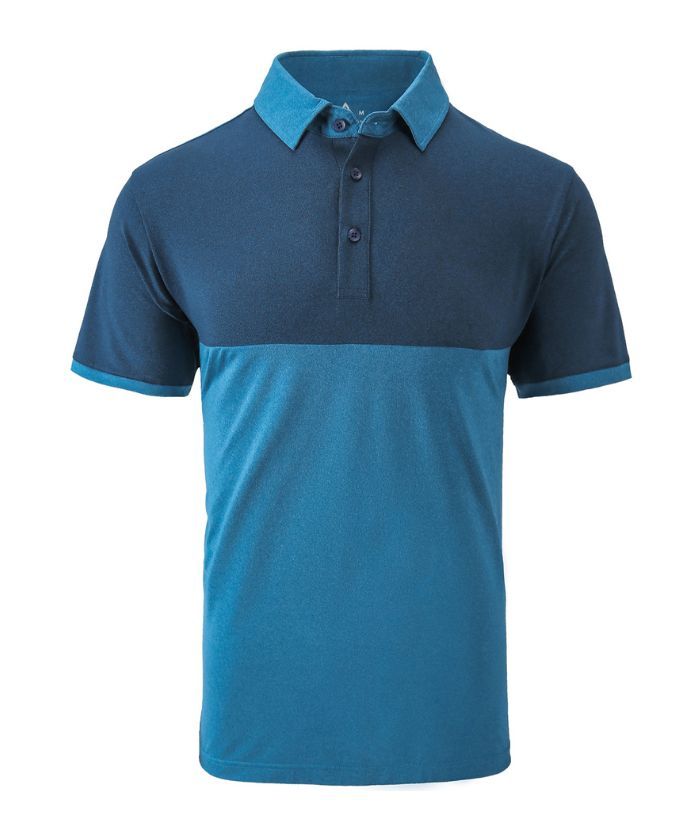 Wholesale Men's Slim Fit Color Block Polo Shirt | Zitysports