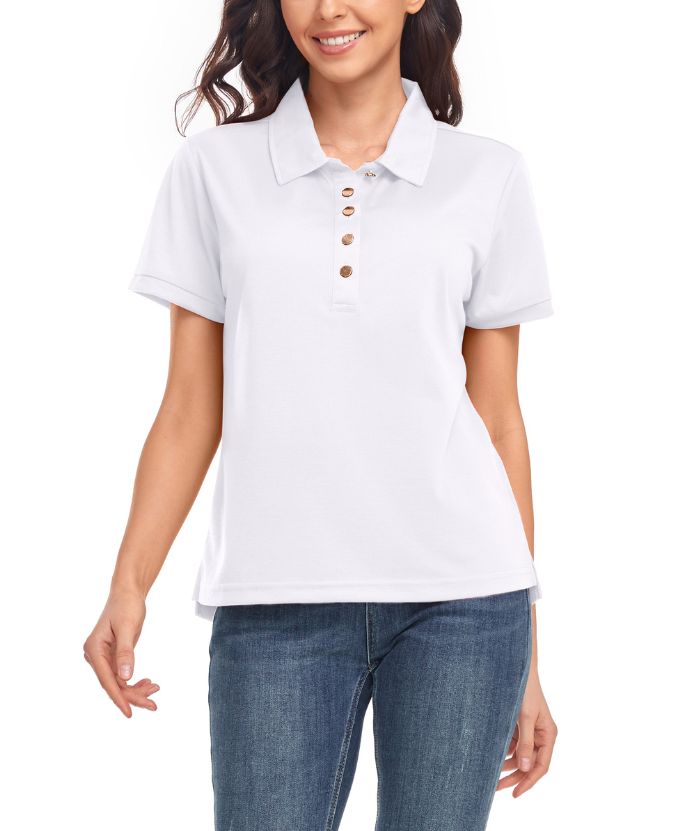 ZITY Women's Summer Slim Fit Casual Golf Polo Shirt-CUWPO01445