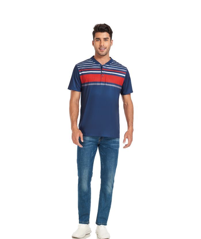 ZITY Men's Dri Fit Stripe Summer T-Shirt-CUMSS01736