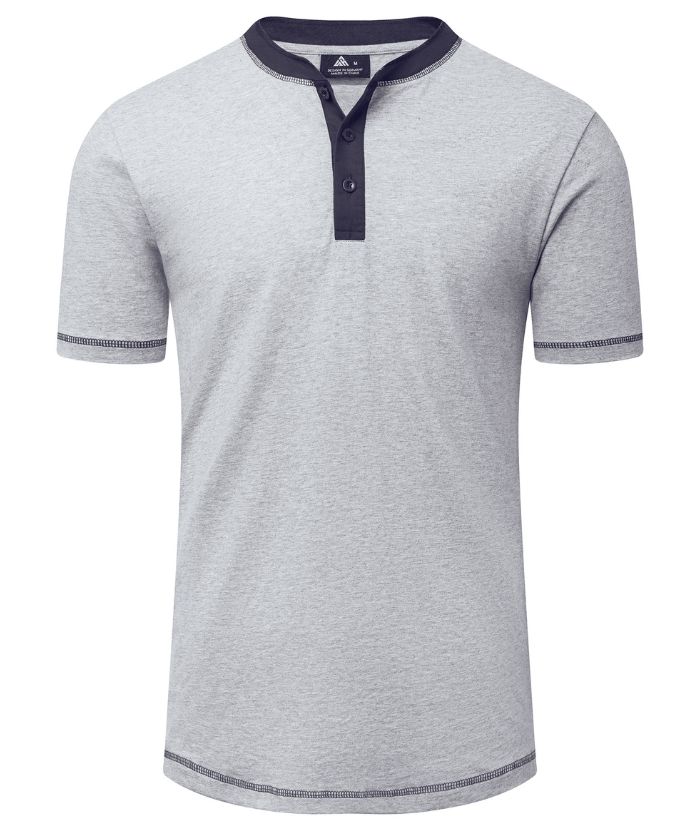 ZITY Men's Slim Fit Button Up Sports T-Shirt-CUMSS01906