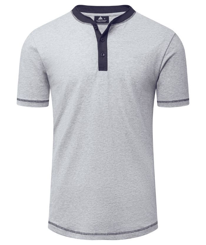 ZITY Men's Slim Fit Button Up Sports T-Shirt-CUMSS01906