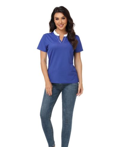 ZITY Women's Dri Fit Button Up Polo Shirt-CFWNL00002